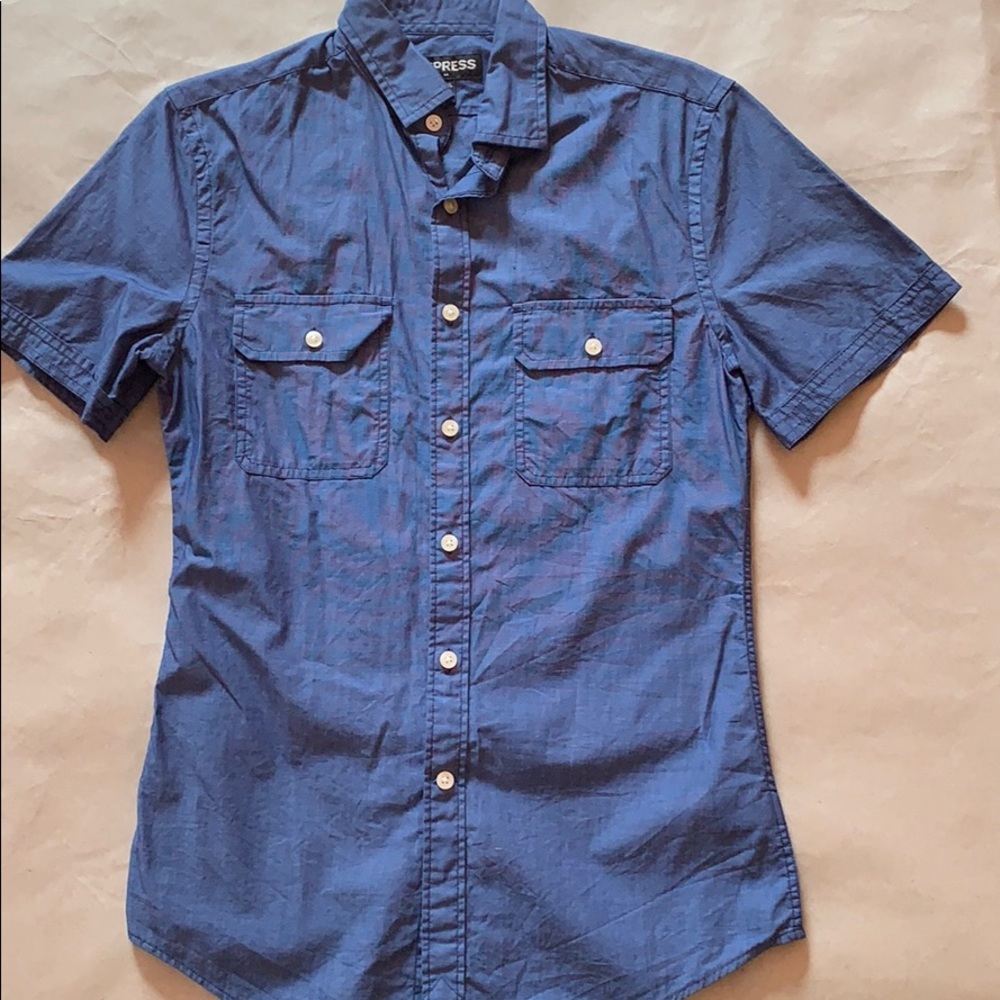 Men’s express button down shirt sleeve shirt XS
